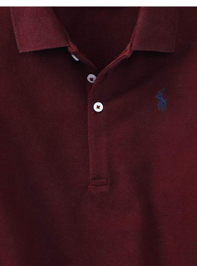 burgundy polo shirt school